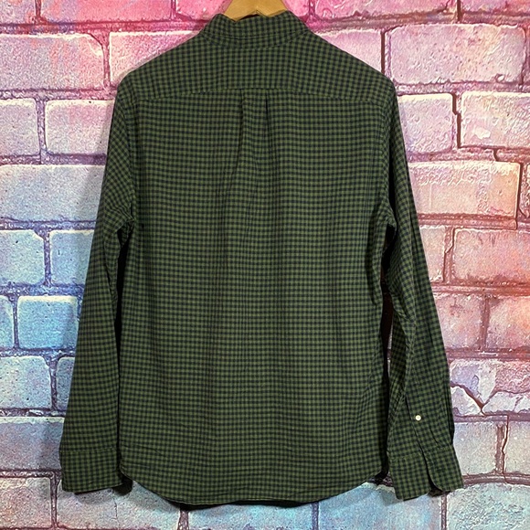 J.Crew Men’s Medium Slim Secret Wash Stretch Shirt Green Blue Check Button Down - Picture 6 of 10